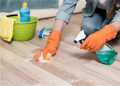 How to clean wooden floors without creating dust.